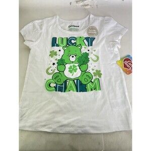 Care Bears Lucky Charm Short Sleeve Tee T-Shirt Top Girls Size 10